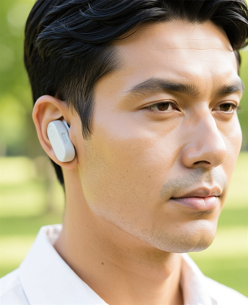 Persona practicando higiene auditiva