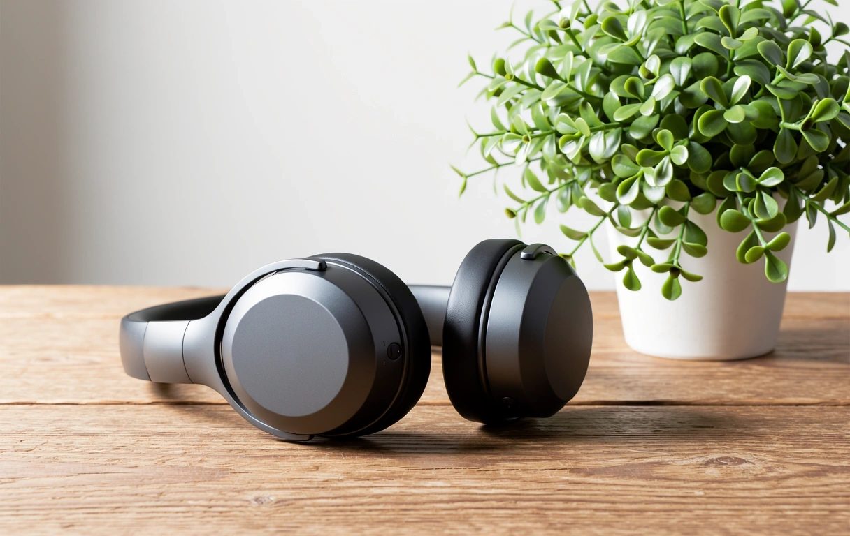 Auriculares y entorno tranquilo